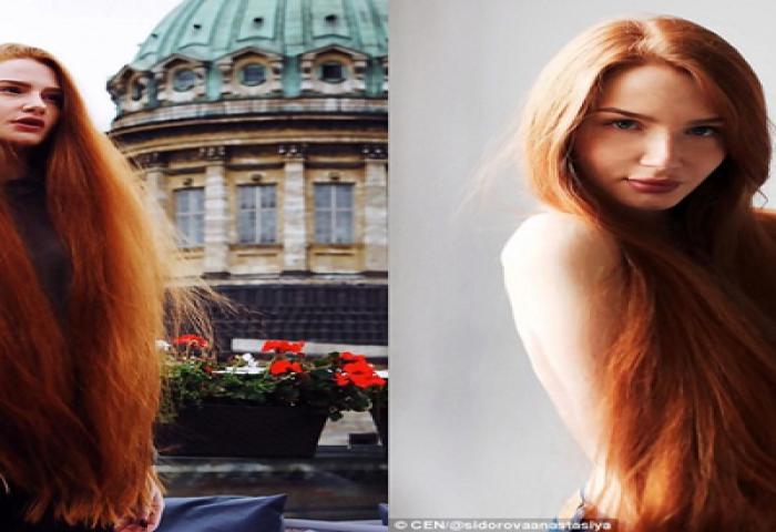 Wanita Cantik Ini Seperti Rapunzel Dengan Rambutnya Yang Panjang